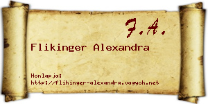 Flikinger Alexandra névjegykártya